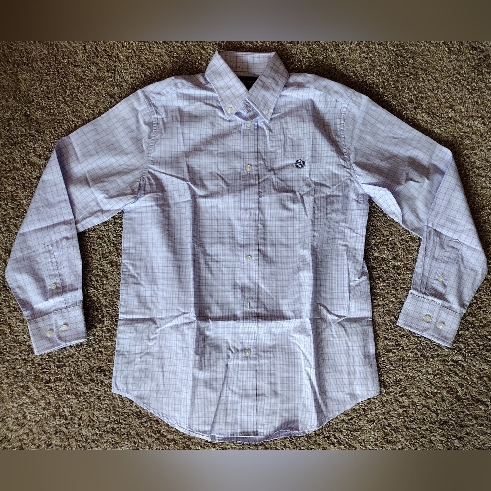 Ralph Lauren Youth Lavender Plaid Button Down Shirt NWOT
